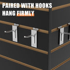 16" W * 16" D * 62" H - Black Slatwall Tower, Four Panel Slatwall Retail Fixture, Rotating Retail Display Rack