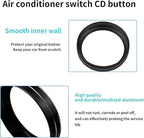 Knob Cover for F150 AC Climate Control Switch/Trailer/4WD/VOL/Tune Button Interior Center Console Trim Accessories Compatible with Ford F150 XLT 2016 2017 2018 2019 (Black 6 Pcs)