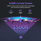 Z-Edge 27 inch Curved Gaming Monitor, FHD 1080P 200Hz 165Hz 144Hz Curved 1500R PC Monitor, MPRT 1ms Monitor, 350nits, 16.7M Colors, UG27 Frameless Bezel, 1X DP 1.4 Ports and 1X HDMI 2.0 Ports