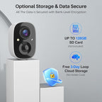 Security Cameras Wireless Outdoor, 2K Battery Powered WiFi Wireless Security Camera Outdoor, AI Motion Detection, Color Night Vision IP66 Weatherproof 2-Way Talk Siren Alarm SD/Cloud Storage, 2 Pack