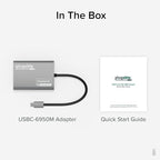 Plugable USB C to HDMI Adapter, Dual Monitor 4K 60Hz for Apple Mac M1/M2/M3, DisplayLink Multiple Displays for Thunderbolt MacBook or iMac, Driver Required (USBC-6950M)