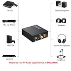 DAC 192KHz Digital to Analog Audio Converter, Optical to RCA Adapter with Coaxial Cable, Toslink Optical to 3.5mm Adapter for PS4 HD DVD Home Cinema Systems