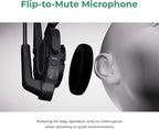 Accsoon Como MIC02-H Wireless Headset Intercom System Host Headset Full Duplex 1312ft Team Communication Group Talk, Links up to 9-Person, 10+Hour Battery Life(Only Host Headset)