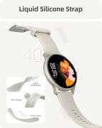 Parsonver Smart Watch(Answer/Make Calls), Smartwatch for Women Men, 100+ Sport Modes/Heart Rate/Blood Oxygen/Sleep Tracker, Pedometer, IP68 Waterproof Fitness Tracker for Android iPhone, Starry Silver