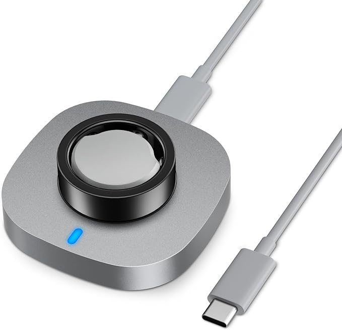 ZOOROO Charger Compatible with Oura Ring Gen 3 Size 8, Fast Charging Dock with USB-C Cable