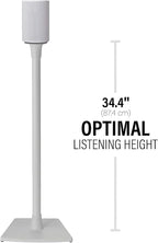 Sanus Wireless Speaker Stand for Sonos Era 100™ - Pair White |, Perfect Stand Setup for Easy and Secure Mounting of New Sonos Era 100™ Speakers - OSSE12-W2