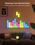 Govee Mini Panel Lights, RGBIC LED Wall Panels, Smart DIY Cube Wall Light, Compatible with Matter, Alexa, Google Assistant, Sync with Music, Hexagon Lights for Home Decor, Gaming Room, Bedroom, 10 Pcs