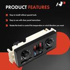 A-Premium Manual Climate Control Module A/C& Heater Control Panel Compatible with Chevrolet, GMC & Cadillac - 2003-2006 Silverado, Sierra, Avalanche, Tahoe, Yukon, Suburban - w/o Rear Window Defogger