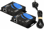 OREI HDMI Over Ethernet Extender with HDMI Loop Out, Bi-Directional IR, and PCM2.0 Audio – Extend 1080p@60Hz Up to 492ft Over CAT6/7