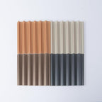 Art3dwallpanels 4 Pack Glossy Metal Finish WPC Soundproof 3D Wall Panels for Interior Wall Decor, Wavy Grain Panel Wall Slats, Sample