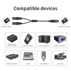 2 Pack XLR Splitter Cable,1 Female to 2 Male,5 FT Stereo Mic to L&R Audio Y-Splitter Cable