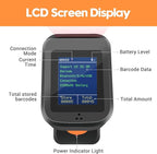 Symcode 2D QR Bluetooth Barcode Scanner with Screen Display with Charging Base,3 in 1 Compatible with Bluetooth & 2.4GHz Wireless & Wired Connection with 1.8 inch TFT Color LCD Screen