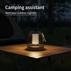 MKLK Camping Lantern, IPX4 Waterproof Touch Control LED Night Light, USB Rechargeable & Long Lasting Battery, Portable Hanging Tent Lamp for Outdoor Camping Hiking Backpacking,Silver Gray