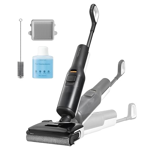 roborock F25 LT Wet Dry Vacuum Cleaner and Mop, 20000Pa Cordless Vacuum Mop Combo, 194°F High Temperature Self Cleaning & Hot Air Flash Drying, 180° Lie-Flat Hard Floor Cleaner, Edge to Edge Cleaning