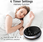 Rechargeable Portable Brown Noise Machine 2000mAH Large Battery Sound White Noise Machine 30 Soothing Sounds for Baby Kids Adults Sleep Machine Auto-Off Timer for Travel Camping and Home