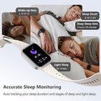 FITVII Health & Fitness Tracker (Answer/Make Calls), Smart Watch with 24/7 Heart Rate and Blood Pressure, Sleep Tracking, Blood Oxygen Monitor, 120+ Sport Modes Activity Tracker for Women Men