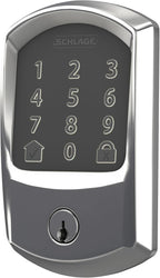 SCHLAGE BE489WB GRW 625 Encode WiFi Deadbolt Smart Lock, Keyless Entry Touchscreen Door Lock with Greenwich Trim, Bright Chrome