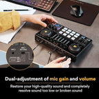 MAONO Audio Interface, MaonoCaster 10-Channel Podcast mixer with Pro-preamp, 48V Phantom Power, Bluetooth, 11 Customize sound pads for Recording, Streaming, Youtube, TikTok, PC, Guitar (AME2)