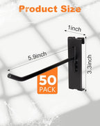 Alffun 50 Pack Gridwall Hooks, 6 Inch Metal Display Hanging Hooks, Heavy Duty Grid Wall Panels Accessories for Retail, Craft Shows, Garage Storage, and Home Organization, Black