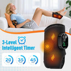 2-Pack Cordless Foot Massager for Neuropathy, Foot and Ankle Massager, Ankle Heating Pad with Massage, 6 Heat Levels & 3 Massage Modes with Timer (Black)
