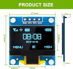 EPLZON 5 Pack 0.96 inch OLED IIC Display Module 128x64 Pixel Mini Self-Luminous Display Screen Board for Arduino Projects Raspberry Pi with Wire(Blue)