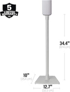 Sanus Wireless Speaker Stand for Sonos Era 100™ - Pair White |, Perfect Stand Setup for Easy and Secure Mounting of New Sonos Era 100™ Speakers - OSSE12-W2