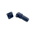 450A Battery Energy Storage Connector, 185mm² High Current Connectors IP67 Waterproof Stud Wiring Power Adapter Quick Plug Terminal Right Angle Plug and Socket (1500V Black)
