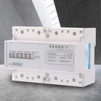 MOUMOUTEN 220 380V 20 80A Digital Electric Power Meter, 3 Phase KWh Meter, Energy Consumption Monitor, DIN Rail Installation, for Industrial and Commercial Use
