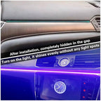 Acrylic Interior Car LED Lights with Remote and Wireless APP 6 in 1,Ambient Lighting Kits Fiber Optic Strip LEDs,16 Million Colors Music&DIY Function