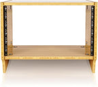 Sound Town DIY 6U Angled Desktop Turret Studio Rack, Solid Carbonized Bamboo, Assembly Required (STBR-6SL)