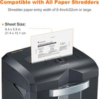 Bonsaii Paper Shredder Lubricant Sheets, 24-Pack (8.4 x 5.9 inch/Piece)