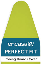 Encasa XO Ironing Board Cover and Pad 54"x15" - 4mm Felt Large Iron Board Cover with Padding - Heat Resistant, Stain-Safe Dye, Non Slip Elastic Bungee Cord Tightening Iron Table Cover Lime Green