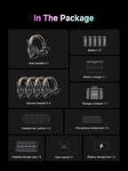 Accsoon Como SE Wireless Intercom Headset System Full-Duplex 2.4GHZ 1312FT Range 30H, 5 Person Team Communication Headset Intercom with Noise Cancellation for Filming Shoot Gruop Talk(1 Host 4 Remote)