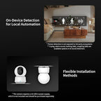 Aqara 2K Indoor Security Camera E1, Pan & Tilt, HomeKit Secure Video Indoor Camera, Two-Way Audio, Night Vision, Person Tracking, Wi-Fi 6, Plug-in Cam Supports HomeKit, Alexa and IFTTT