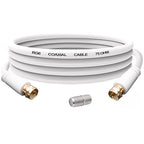 YARCHONN RG6 Coaxial Cable F Type Male to Male TV Aerial RG6 Coax Patch Adapter Cable Cord with F Female Gender Changer Connector for Internet Broadband Satellite TV Modem Set-top Box-1.8M/5.9FT