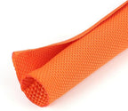 HOLED 1/2 inch Split Braided Cable Management Sleeve for USB Cable Power Cord Audio Video Cable, Wire Loom Cord Protector from Cat Dog Chewing (Orange, 25FT)