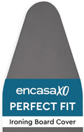 Encasa Homes Replacement Ironing Board Cover with Extra Thick Pad, Plain Colors, Elasticated, (Fits Standard X-Large Boards of 57"x22") Heat Reflective, Scorch Resistant, Heavy Duty - Grey
