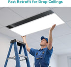 VocgoUU 2x4 LED Flat Panel Light, 24 Pack, Selectable 40W/50W/60W, 3000K/4000K/5000K/6000K, 0-10V Dimmable, ETL Certified, 6600LM, Drop Ceiling Office Lighting