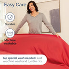 Split Head King Sheet Set – 4 Piece Flex Split Top King Sheets for Adjustable Beds - Fits 14” to 16" Mattress with Deep Pockets - Ultra-Soft, Breathable & Cooling - Luxury Bedding & Wrinkle Free - Red