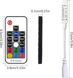 Taoellen RF Wireless Remote LED Controller,DC 5V-24V RGB Controller for 5050 3528 5630 LED Strip Lights,19 Modes 20 Colors Wireless Dimmer,Memory Function,12A Max Load