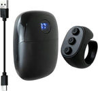 HEKUTU Social Media Scrolling Ring Remote - Hands-Free Controller for T-ikT-ok Yout-ube IG - Black