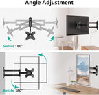 WALI TV Wall Mount Articulating LCD Monitor Full Motion 15 inch Extension Arm Tilt Swivel for Most 13 to 32 inch LED TV Flat Panel Screen with Mounting Holes up to 100x100mm (1330LM), Black