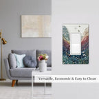 Bvtewkhz Wildflowers Rustic Flowers Floral Plants 1 Gang Single Rocker Wall Plate Cover Vintage Mountain Decorative Light Switch Covers Electrical Faceplate Switch Plates for Bathroom Kitchen Home