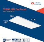 Lithonia Lighting CPANL 2x4 LED Flat Panel Light, 2 Ft. x 4 Ft. LED Light Panel, Ceiling Lighting Fixture, 4000/5000/6000 Adjustable Lumens, 3500K/4000K/5000K Switchable CCT, White