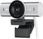 Logitech MX Brio Ultra HD 4K Collaboration, Streaming Webcam, 1080p at 60 FPS, Show Mode, Works with Microsoft Teams, Zoom, Google Meet, Nintendo Switch 2 New GameChat Mode - Pale Gray