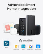 eufy FamiLock S3 Smart Lock With Palm Vein Recognition - Keyless Entry Door Lock for Front Door, 3-in-1 Wi-Fi Keypad Deadbolt+ 2K HDR Camera+ Doorbell, ANSI/BHMA Grade 1, Motion Sensor, No Monthly Fee