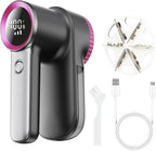Ciotuiou Rechargeable Fabric Shaver & Lint Remover, Electric Sweater Defuzzer with 3 Speeds, 6 Leaf Blades, LED Display & Type-C Fast Charging, Lint Shaver for Clothes, Furniture, Sweater, Couch