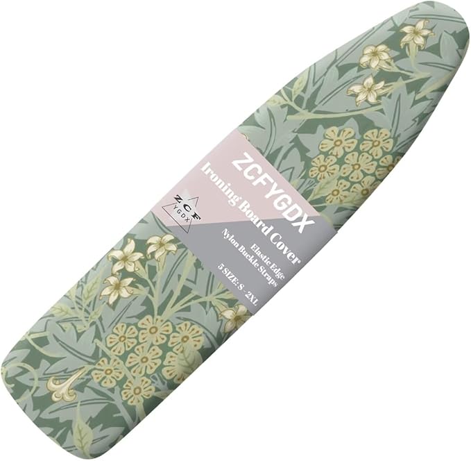 ZCFYGDX 15x48 in Ironing Board Covers Easy to Install Resistant,Elastic Edge 3 Nylon Buckle Strap Fasteners Breathable & Wear-Resistant,Resist Scorch Staining Protective Cover William Morris Prints