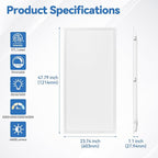 CycevSun 6-Pack 2x4 LED Flat Panel Light Drop Ceiling, 40/50/60W Selectable, Up to 6600LM, 4CCT 3000K/4000K/5000K/6000K Switchable, 0-10V Dimmable, 100-277V, ETL Listed