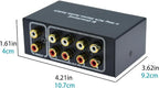 No Noise 4 Way 1 in 4 Out or 4 in 1 Out Audio Sound selector RCA Female Stereo 4 Channel Splitter switcher Box Switching No External Power